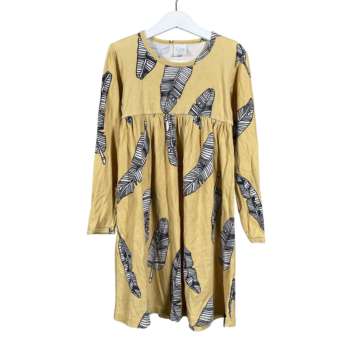 Unisex Melli - Trikotaažist kleit, suurus 134 - 140 - Kollane (1)