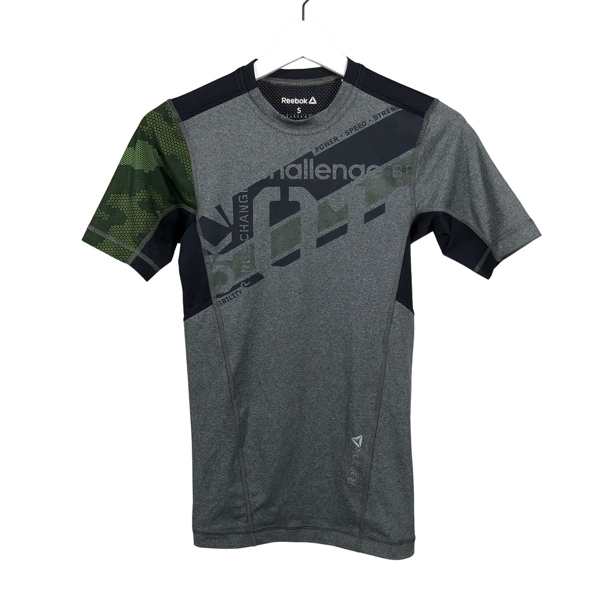 Unisex Reebok - Spordisärk, lühikesed käised, suurus 158 - 164 - Hall (1)