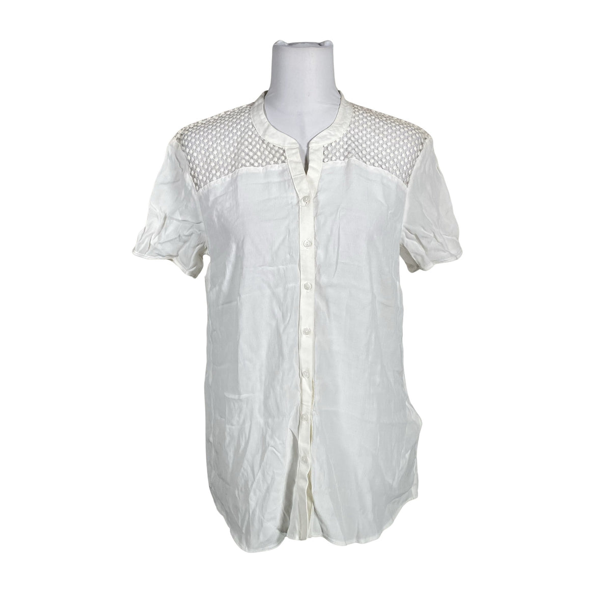 Unisex Gerry Weber - Lühikeste käistega pluus, suurus 38 - Valge (1)