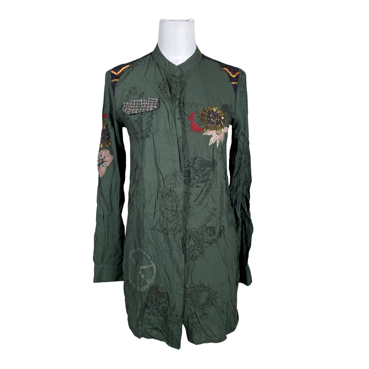 Unisex Desigual - Õhuke tuunika, suurus 34 - Roheline (1)