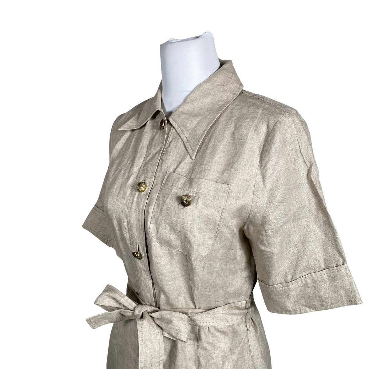 Unisex Luisa Spagnoli - Mitteveniv kleit, suurus 38 - Pruun (2)