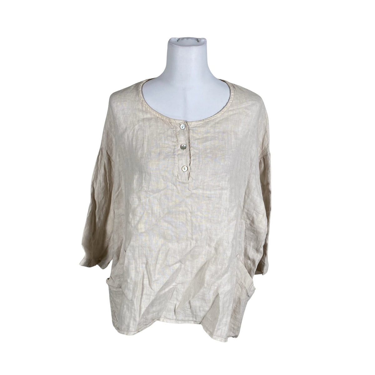 Unisex Puro Lino - Pluus, suurus 38 - Beige (1)