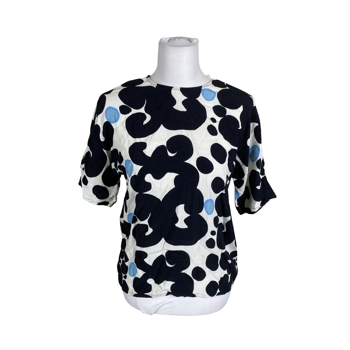 Unisex Marimekko - Lühikeste käistega pluus, suurus 36 - Sinine (1)
