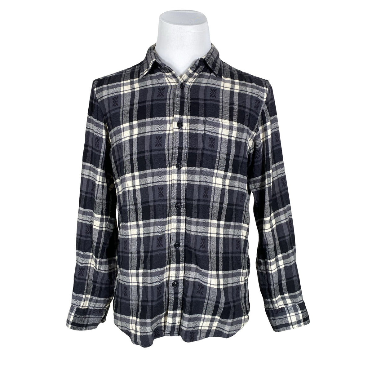 Unisex Uniqlo - Flanellsärk, suurus M - Hall (1)