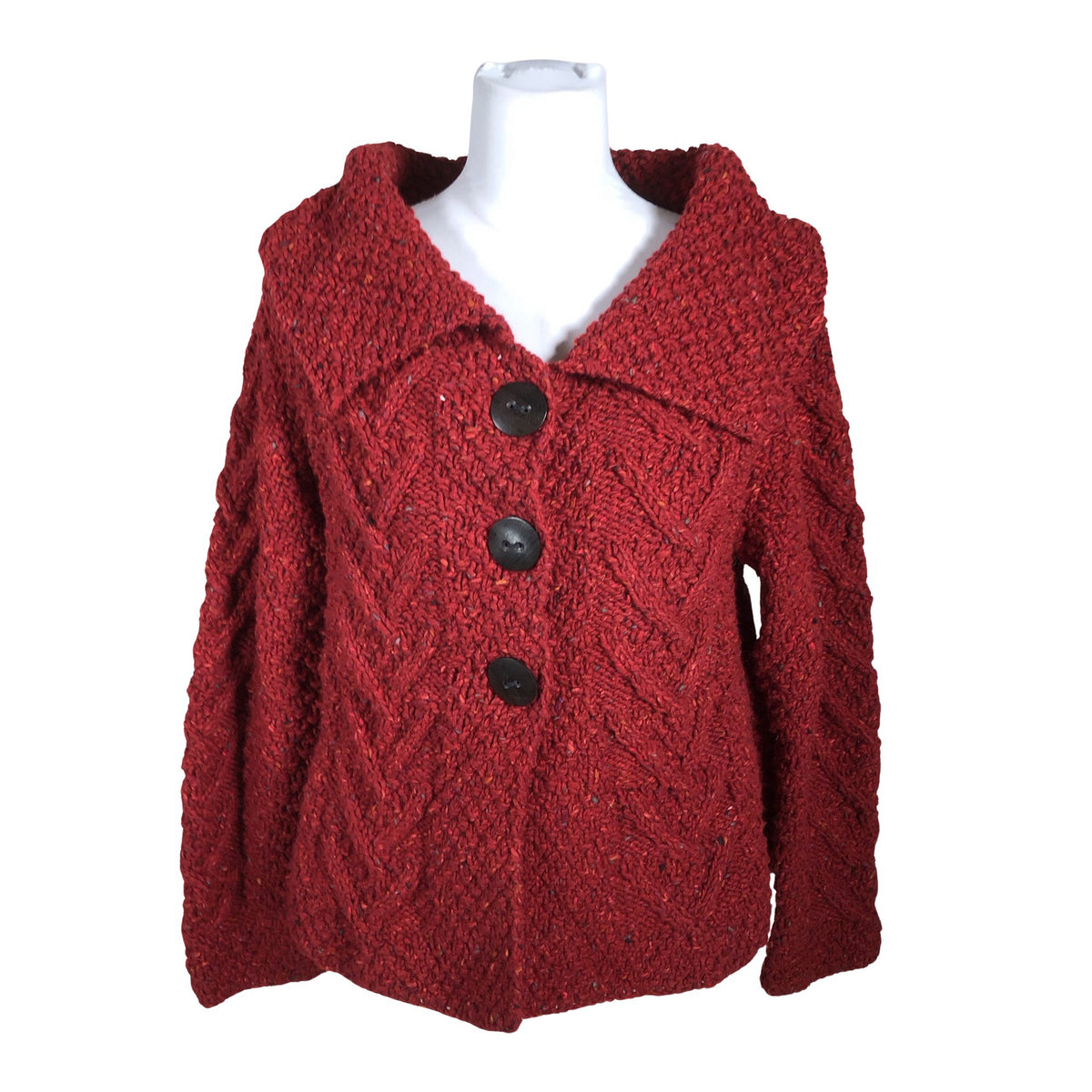 Unisex Handmade - Kardigan, suurus 38 - Punane (1)