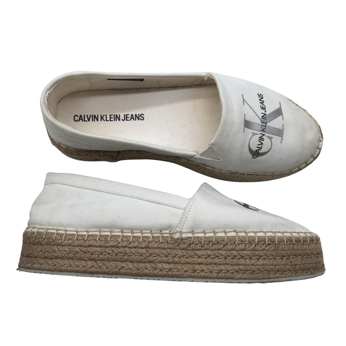 Unisex Calvin Klein Jeans - Mokassiinid, suurus 37 - Valge (1)
