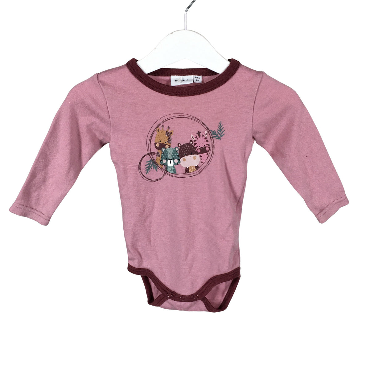 Unisex Name It - Bodi, suurus 68 - 74 - Heleroosa (1)