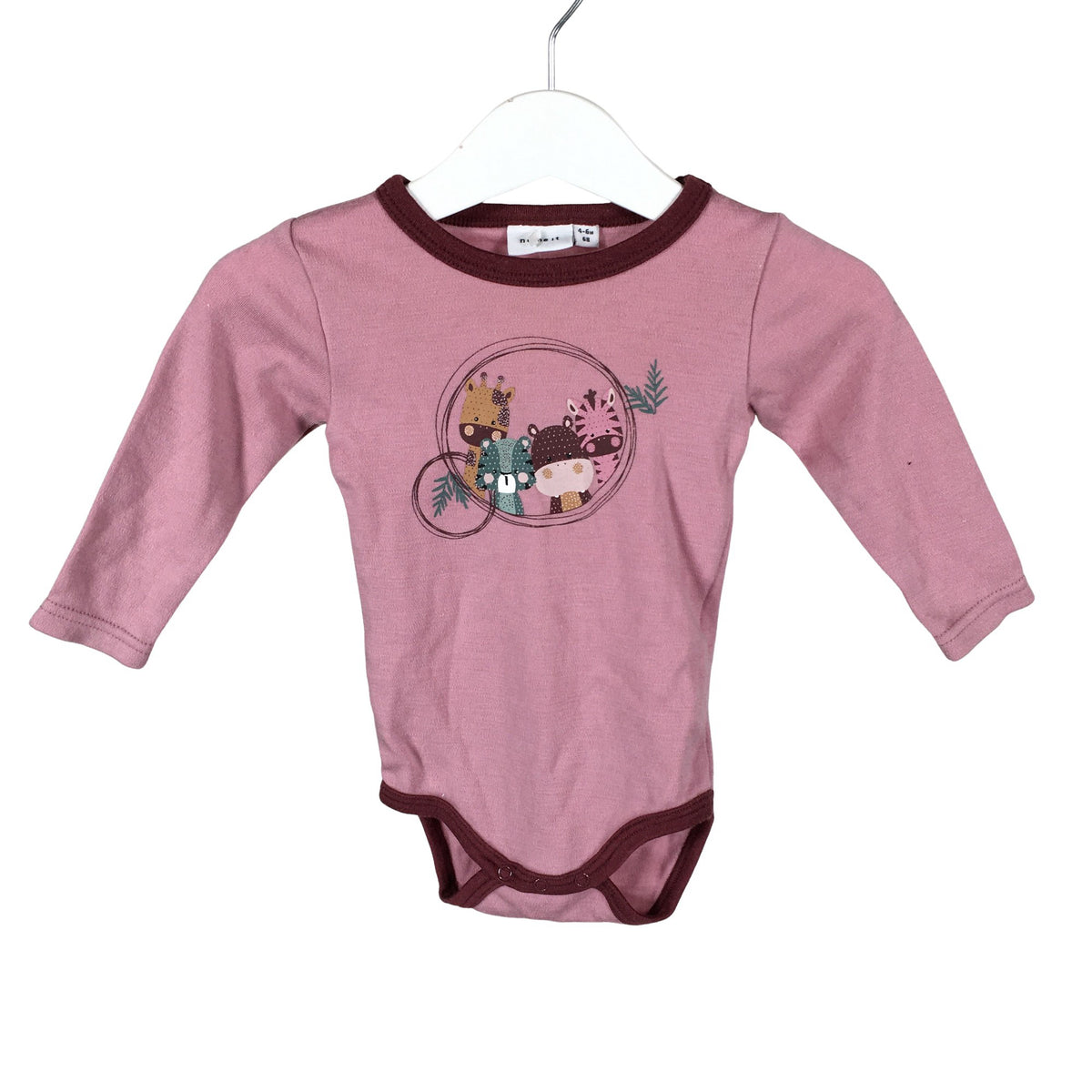 Unisex Name It - Bodi, suurus 68 - 74 - Heleroosa (2)