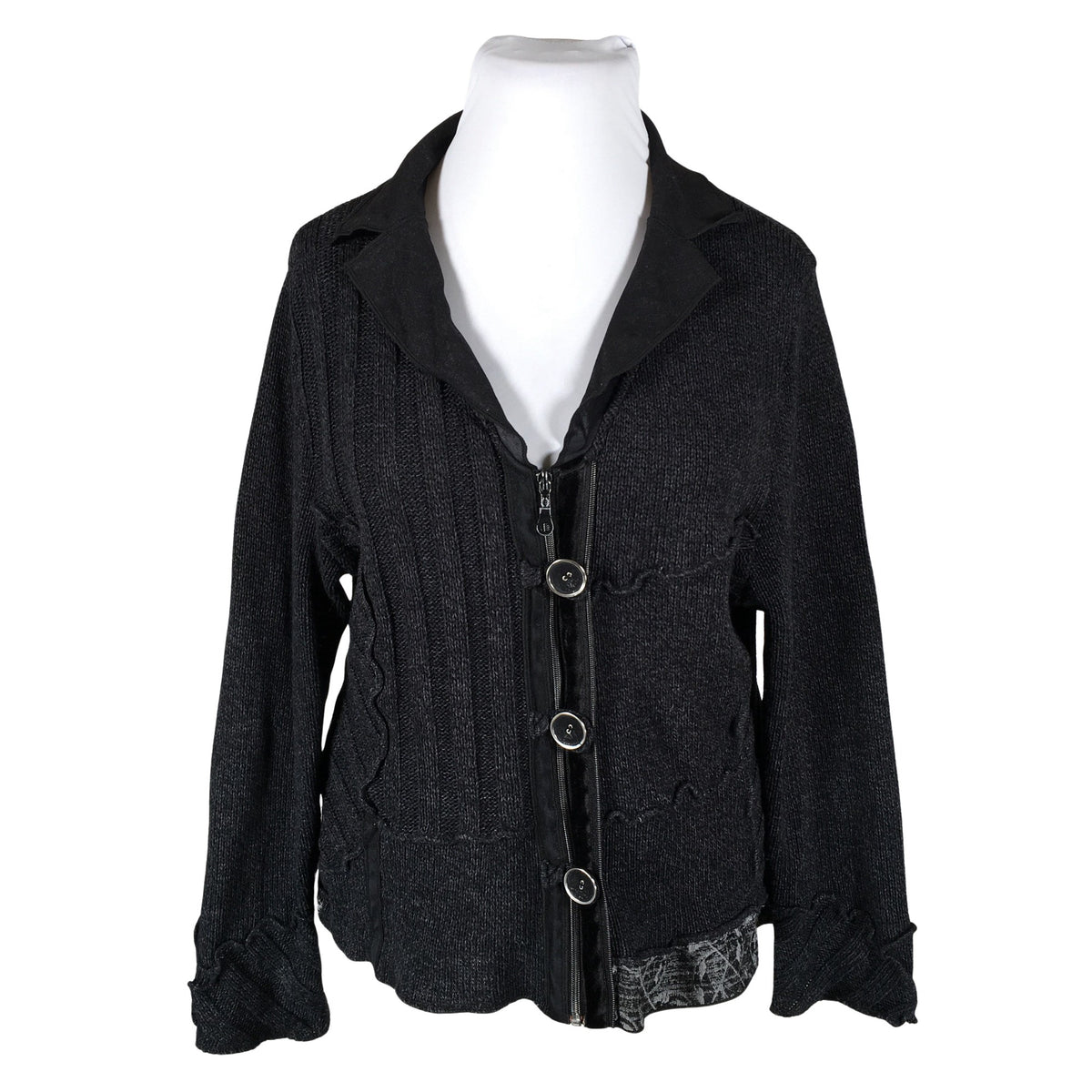 Unisex Promise - Kardigan, suurus 44 - Must (1)