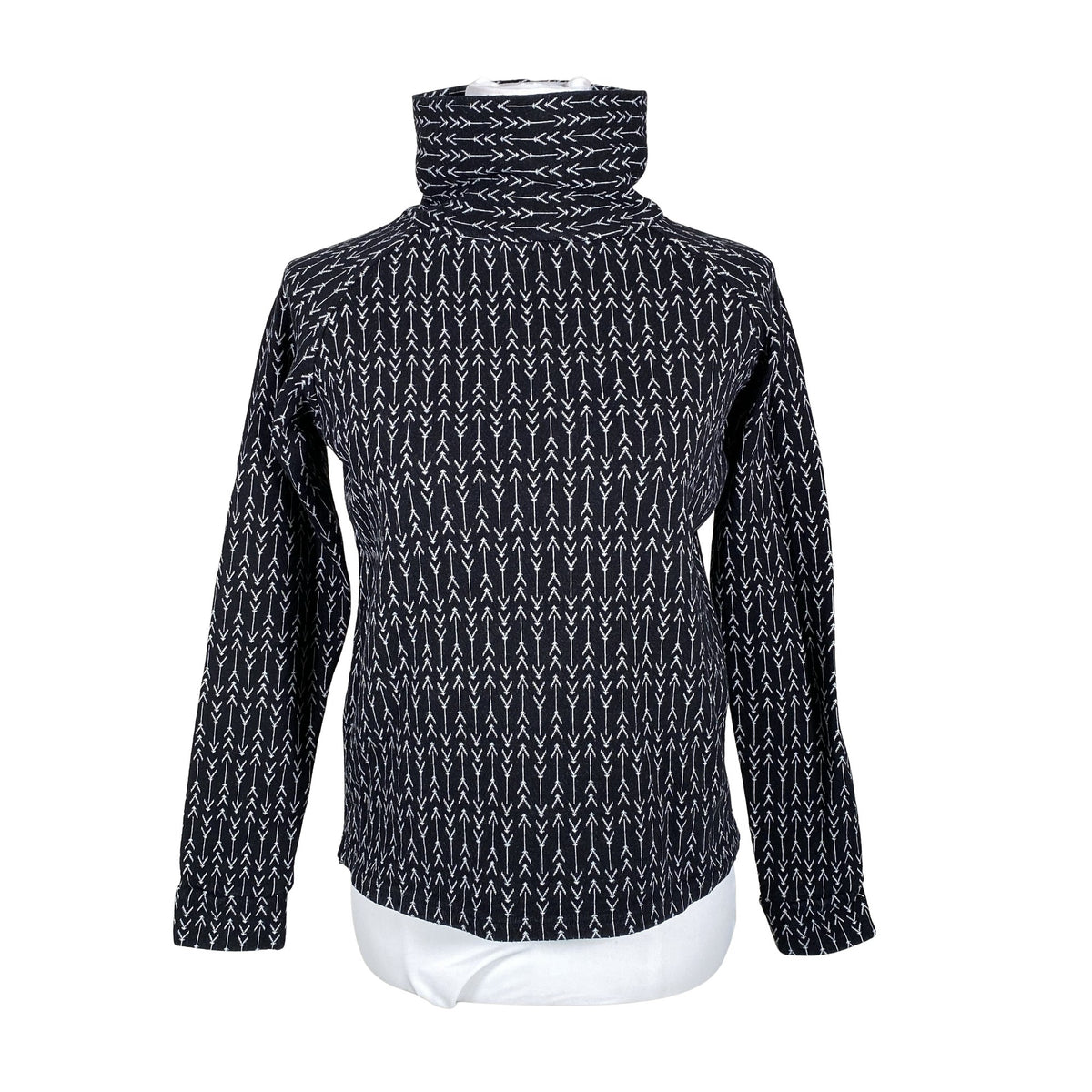 Unisex Nouki - Trikotaažist pluus, suurus 36 - Must (1)