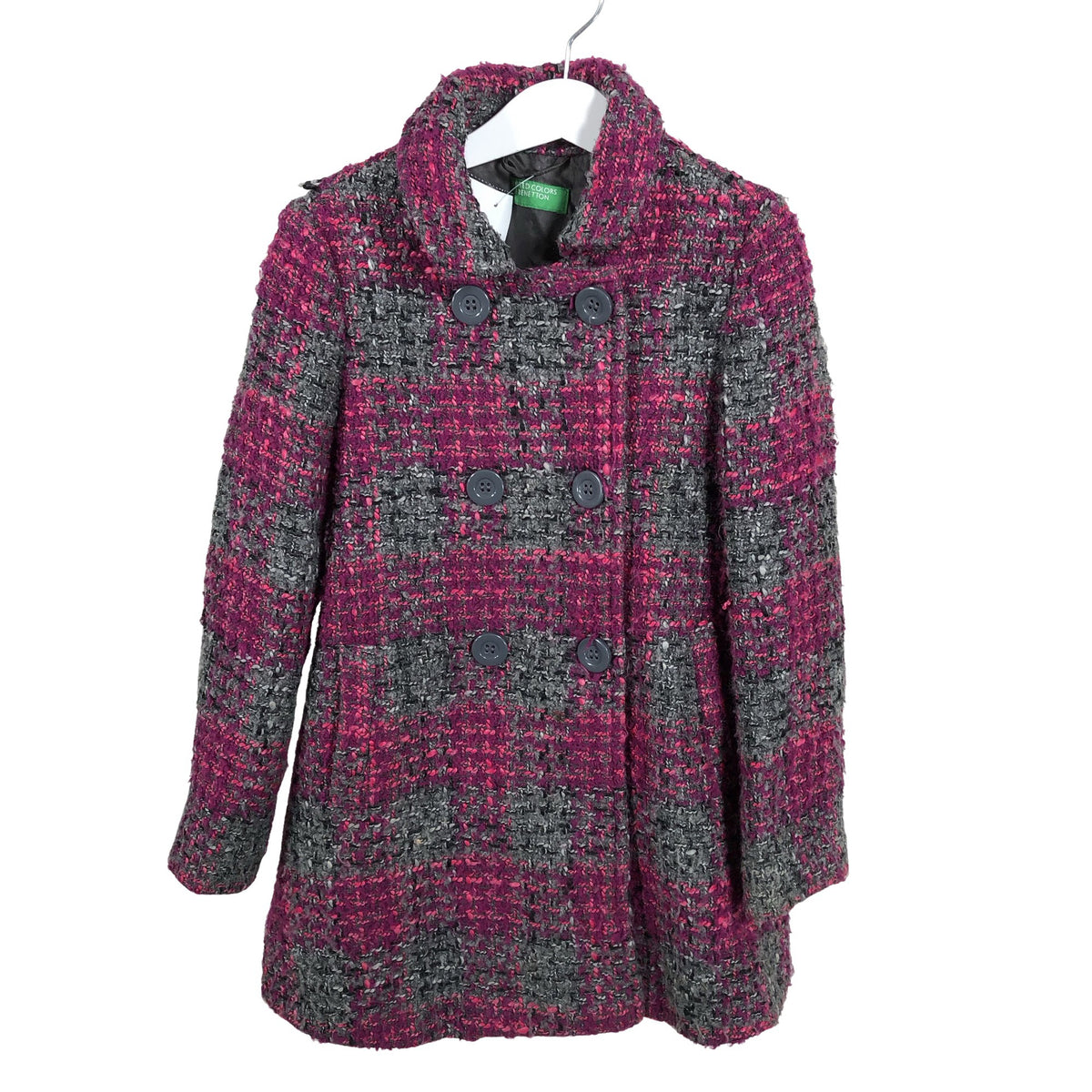 Unisex Benetton - Villane mantel, suurus 128 - 134 - Lilla (1)