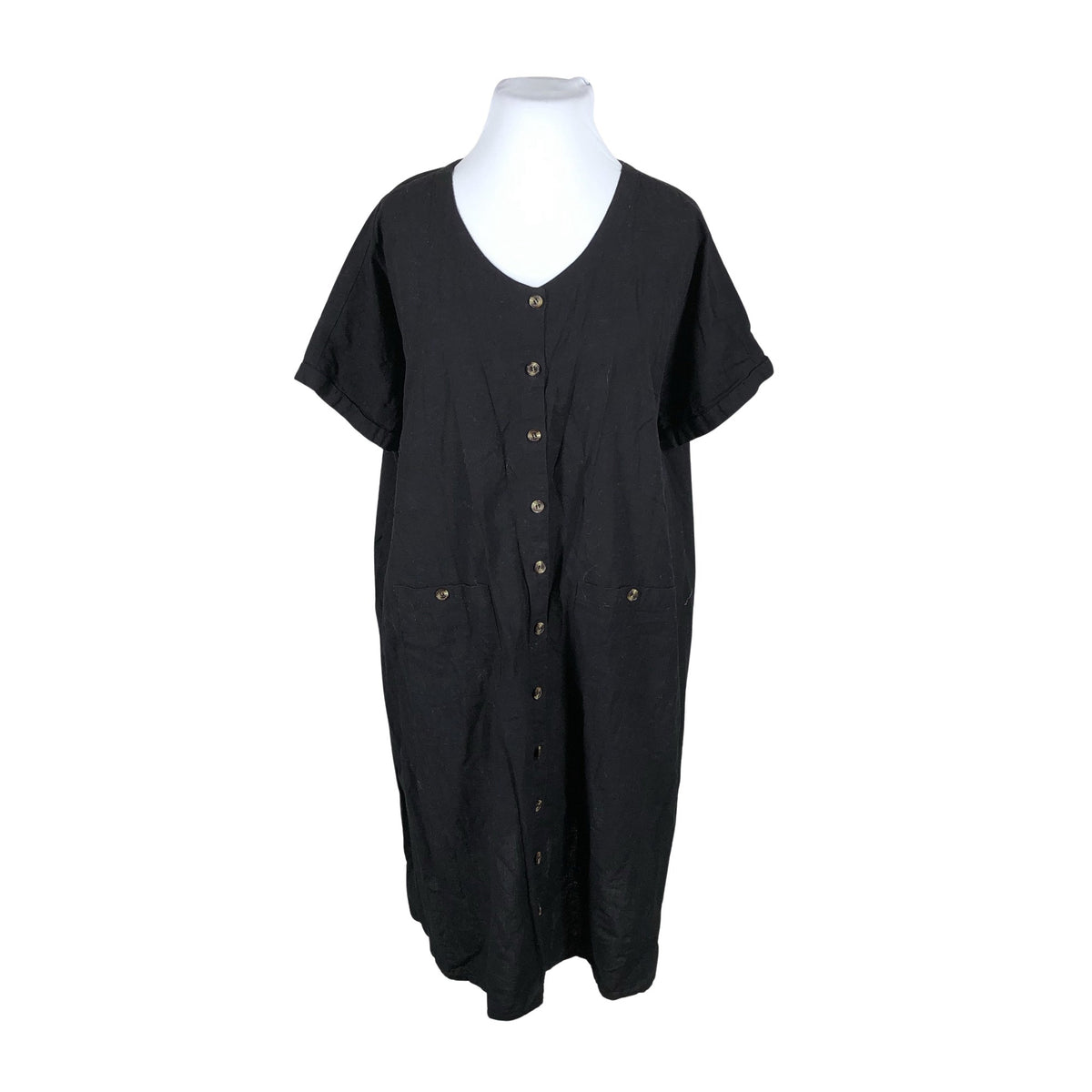 Unisex Zhenzi - Mitteveniv kleit, suurus 48 - Must (1)