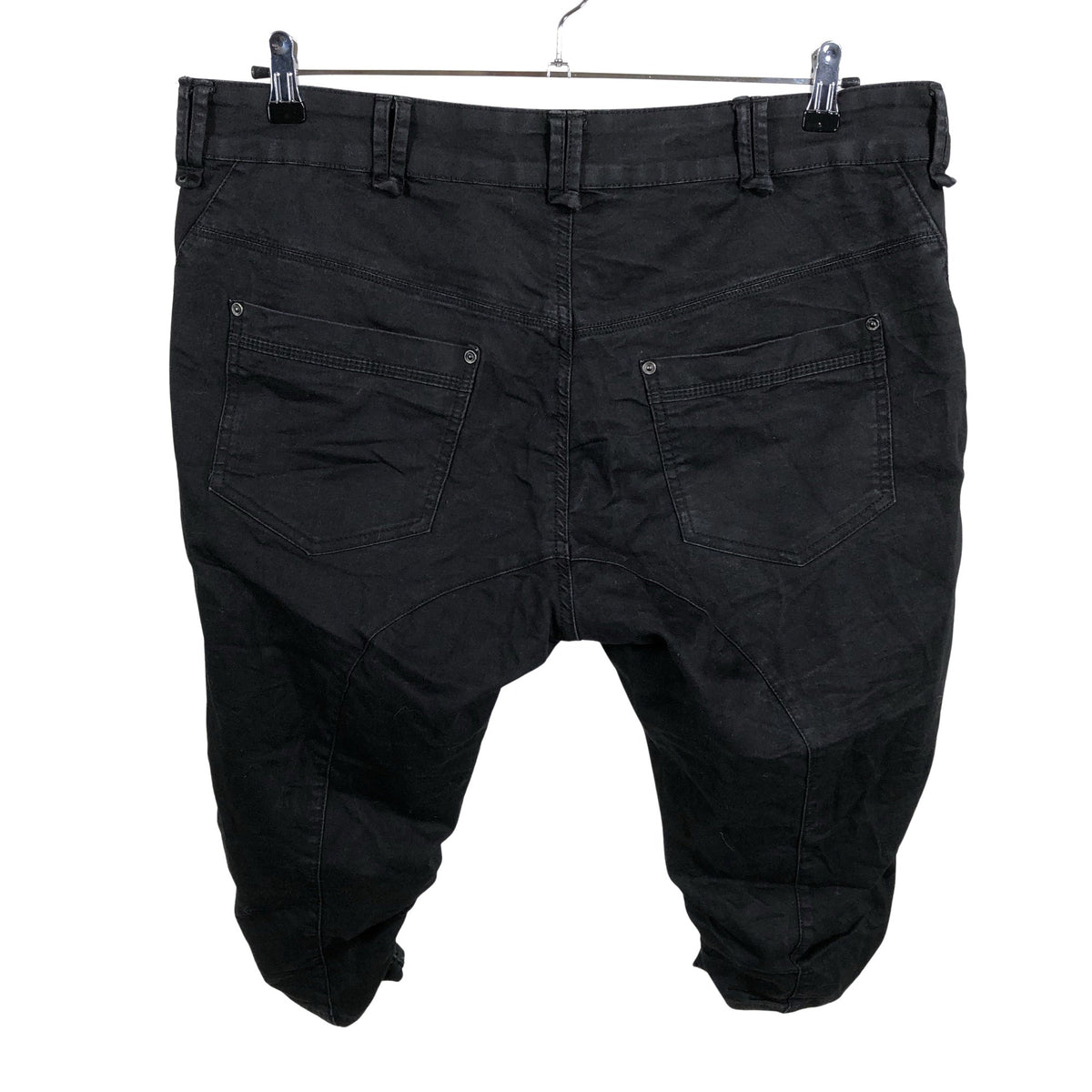 Unisex Zizzi - Teksast poolpikad püksid, suurus 48 - Must (2)