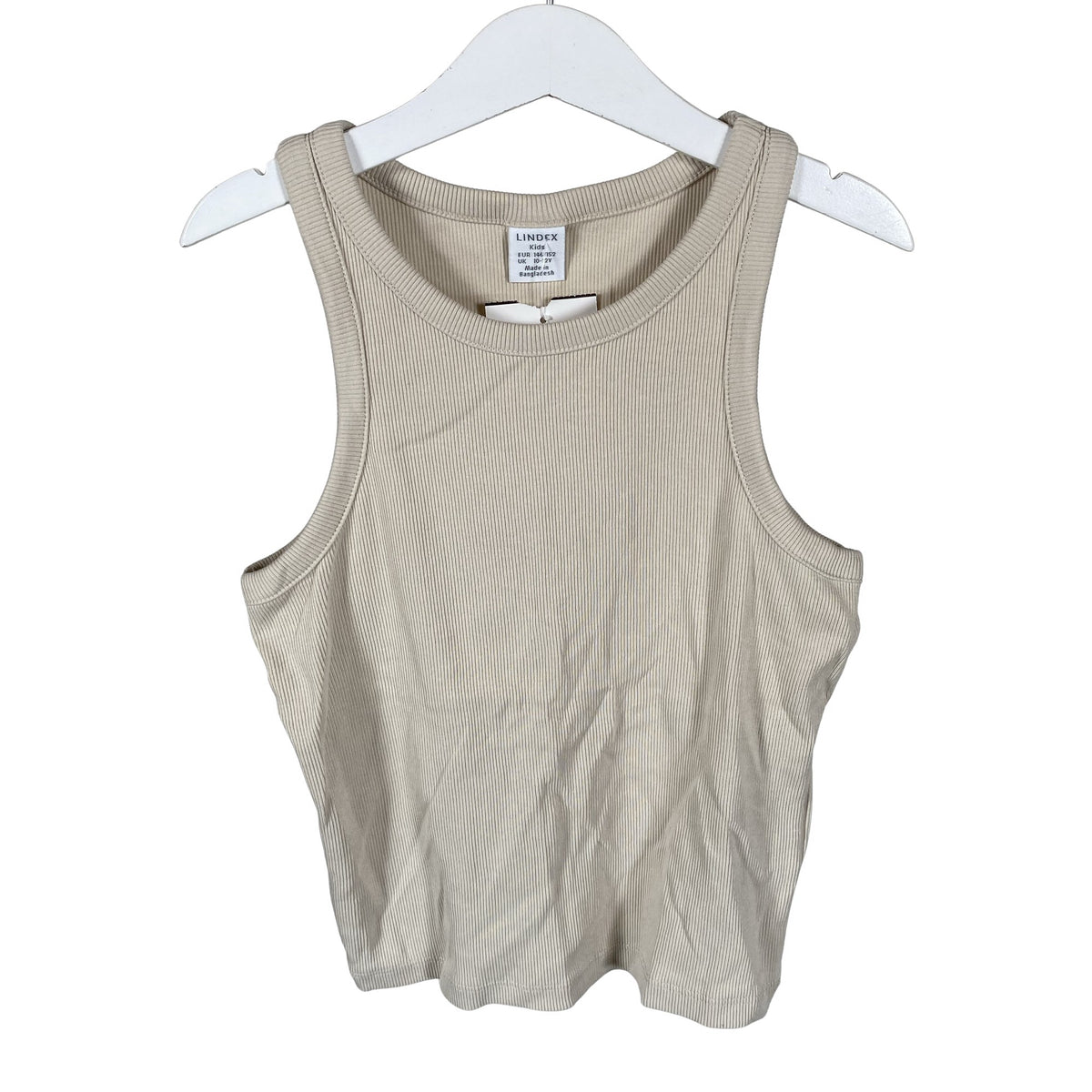 Unisex Lindex - Trikotaažist topp, suurus 146 - 152 - Beige (1)