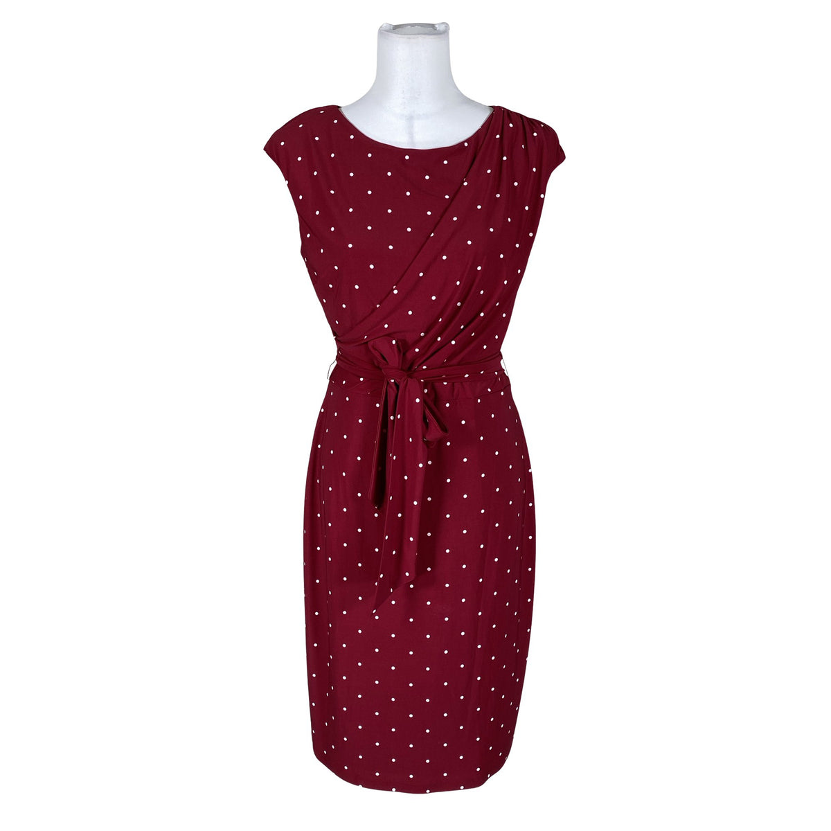 Unisex Lauren Ralph Lauren - Trikotaažist kleit, suurus 40 - Veinipunane (1)