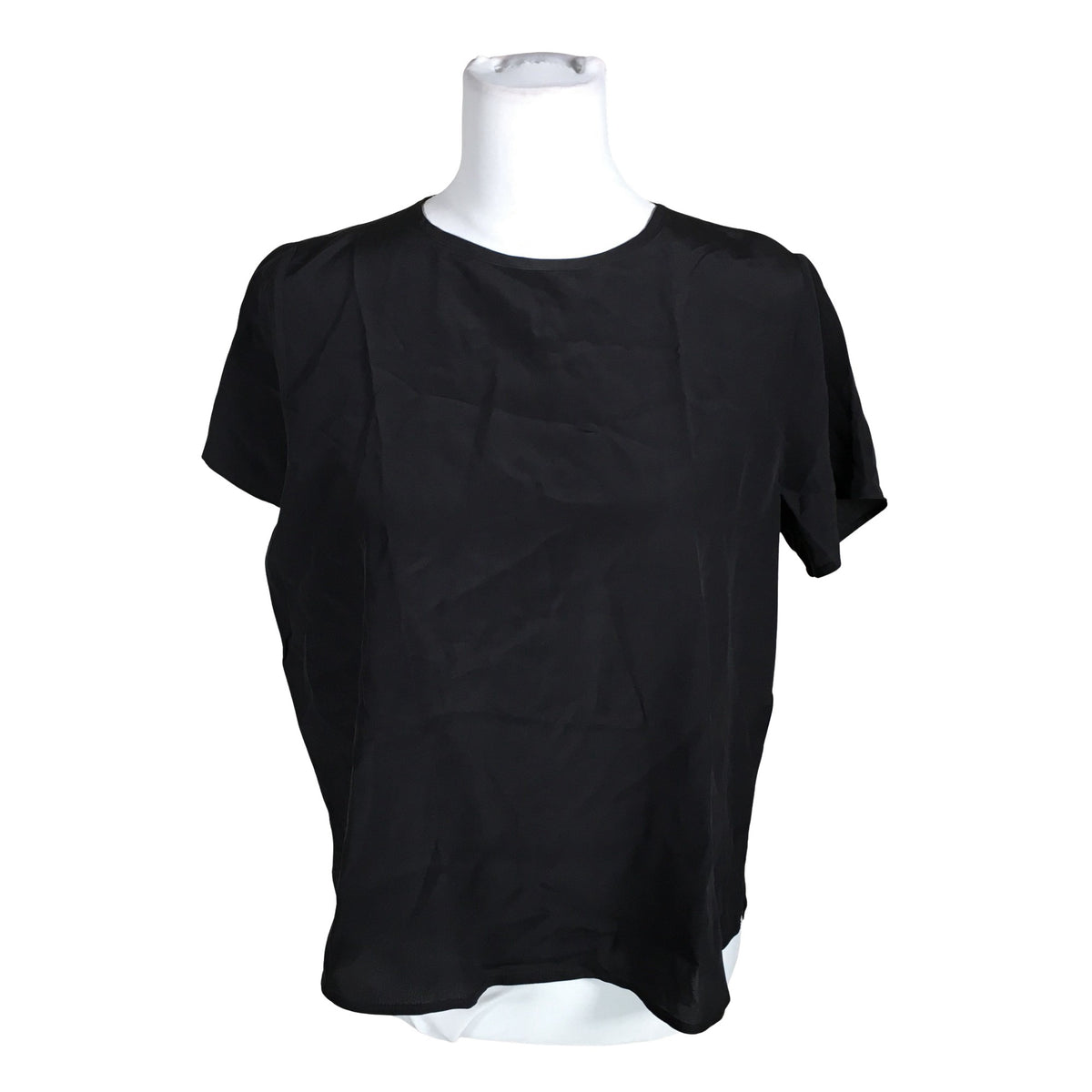 Unisex R-collection - Lühikeste käistega pluus, suurus 36 - Must (1)