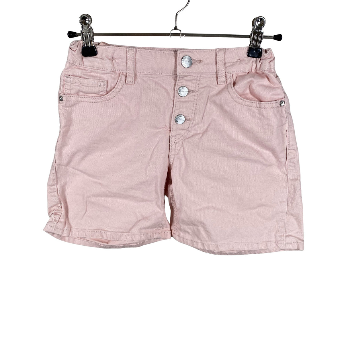 Unisex Lindex - Teksast lühikesed püksid, suurus 134 - 140 - Heleroosa (1)