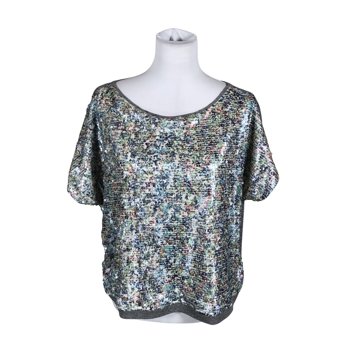 Unisex Esprit - Lühikeste käistega pluus, suurus 38 - Hall (1)