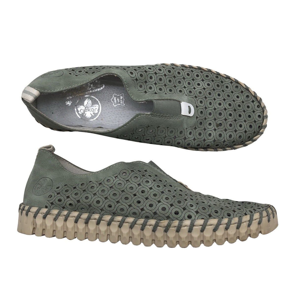 Unisex Rieker - Mokassiinid, suurus 38 - Roheline (1)