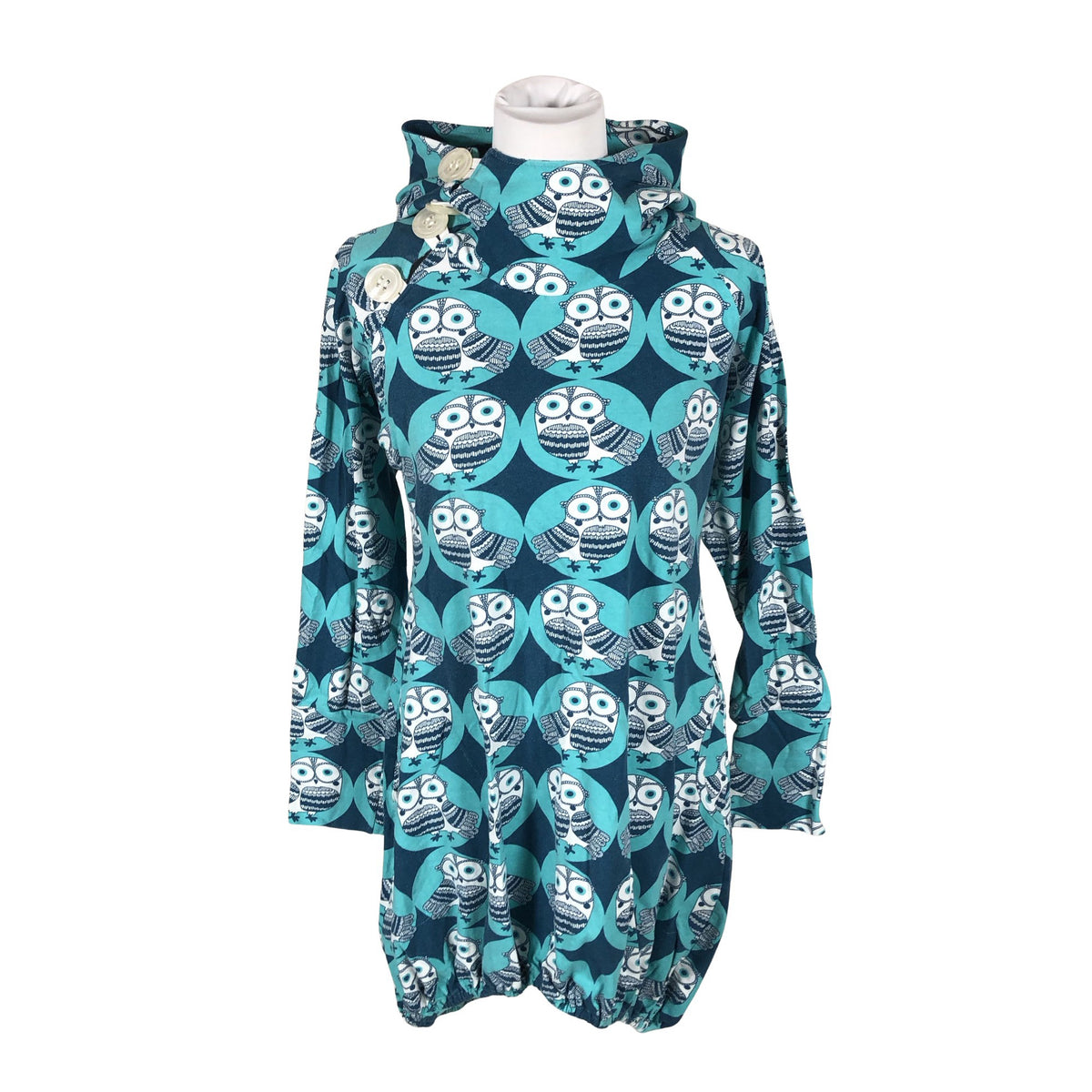 Unisex Taimi - Trikotaažist kleit, suurus 40 - Türkiis (1)