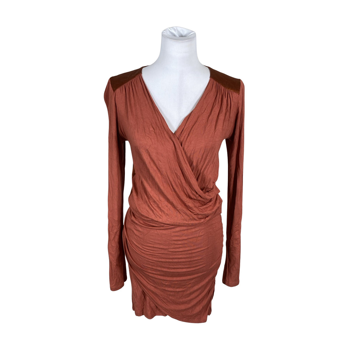 Unisex S'nob - Trikotaažist kleit, suurus 36 - Oranž (1)