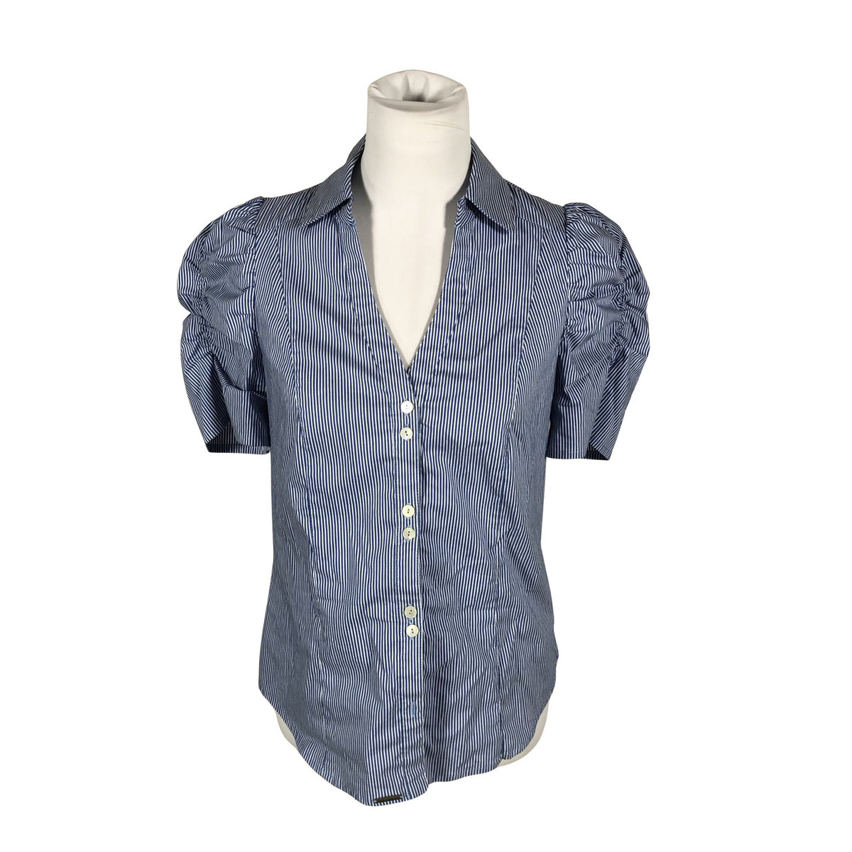 Unisex Elton - Lühikeste käistega pluus, suurus 38 - Sinine (1)