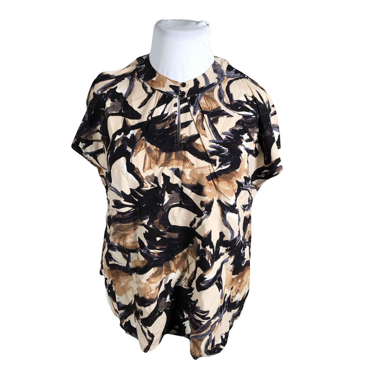 Unisex Gerry Weber - Lühikeste käistega pluus, suurus 44 - Pruun (1)