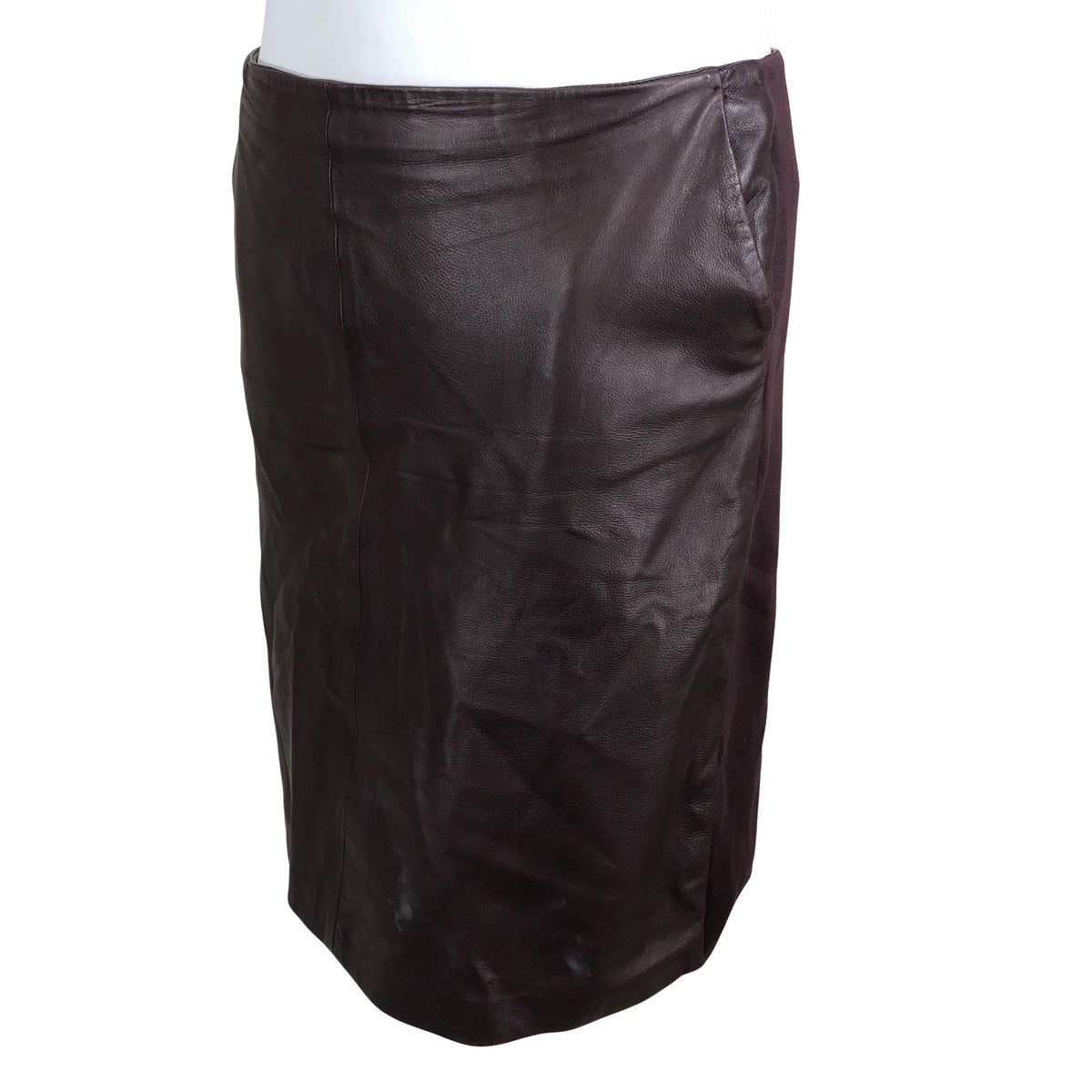 Unisex Weekend by MaxMara - Nahkseelik, suurus 44 - Veinipunane (3)