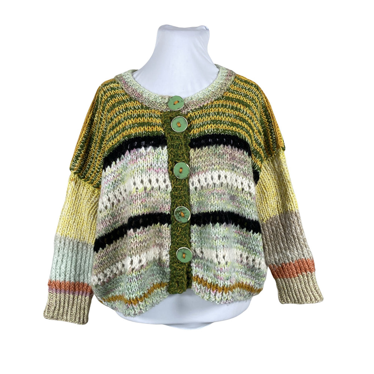 Unisex Handmade - Kardigan, suurus 42 - Roheline (1)