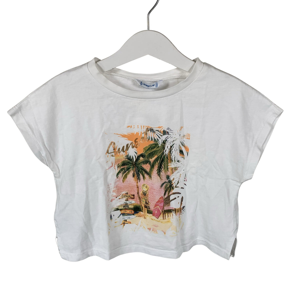 Unisex Mayoral - T-särk, suurus 122 - 128 - Valge (1)