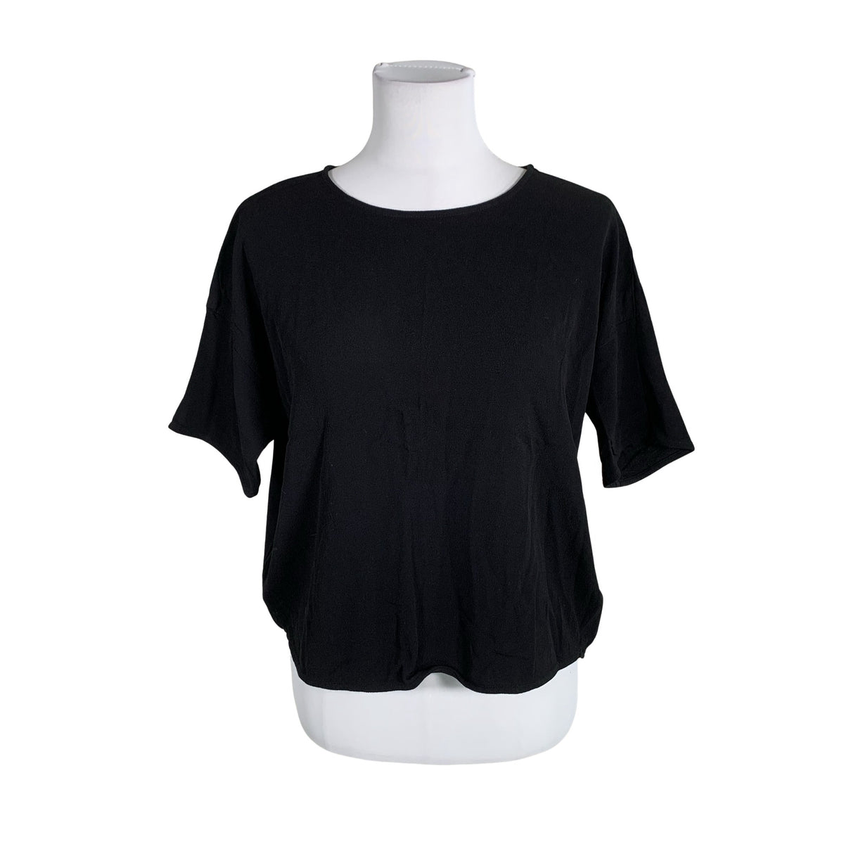 Unisex Samsoe&Samsoe - Lühikeste käistega pluus, suurus 38 - Must (1)