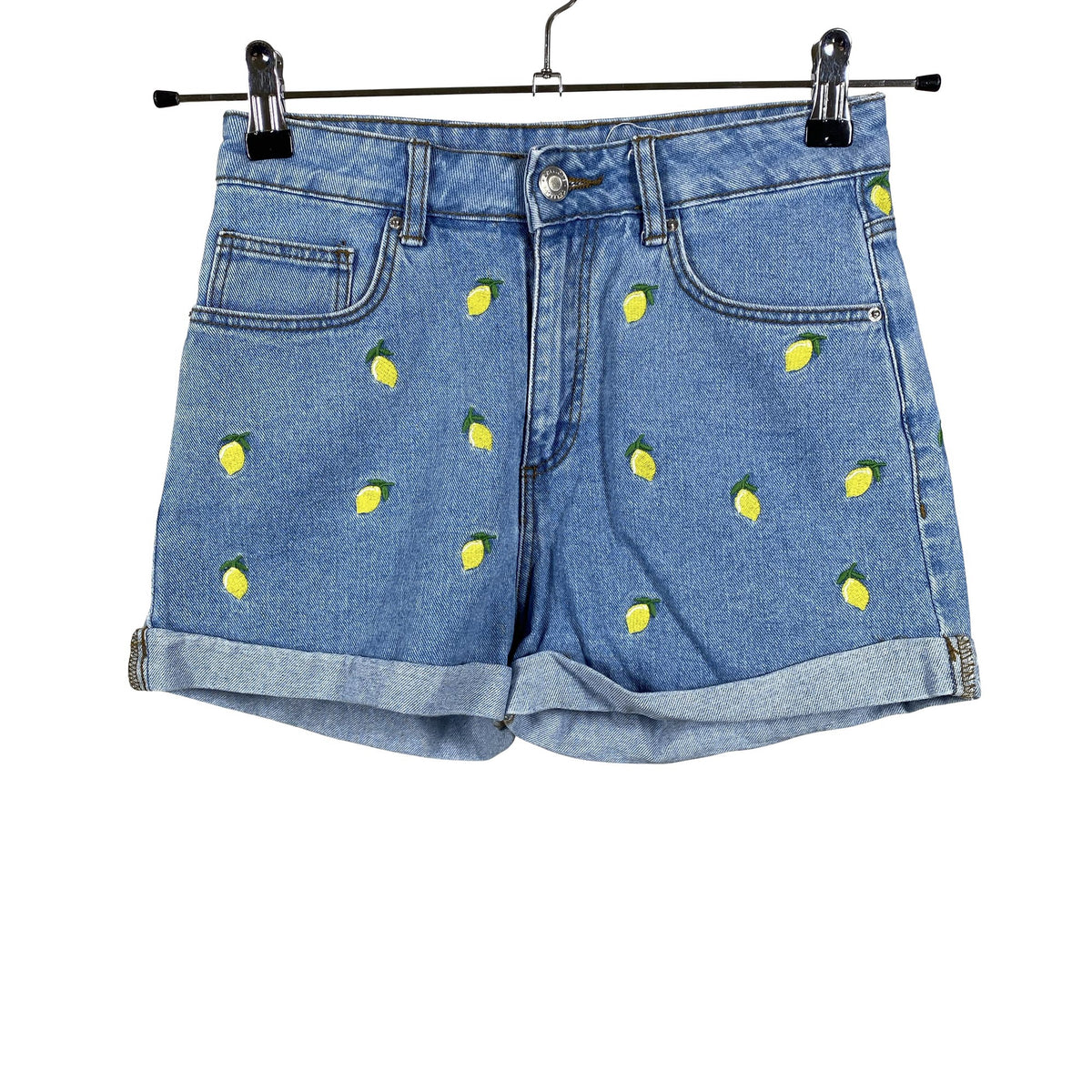 Unisex Calliope - Teksast lühikesed püksid, suurus 34 - Helesinine (1)