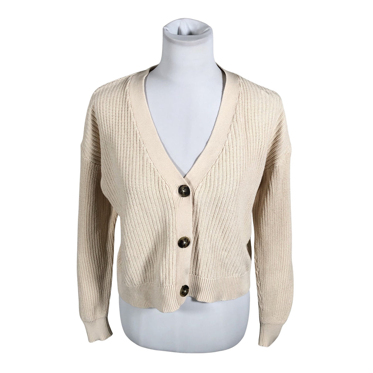 Unisex Selected - Kardigan, suurus 38 - Beige (1)