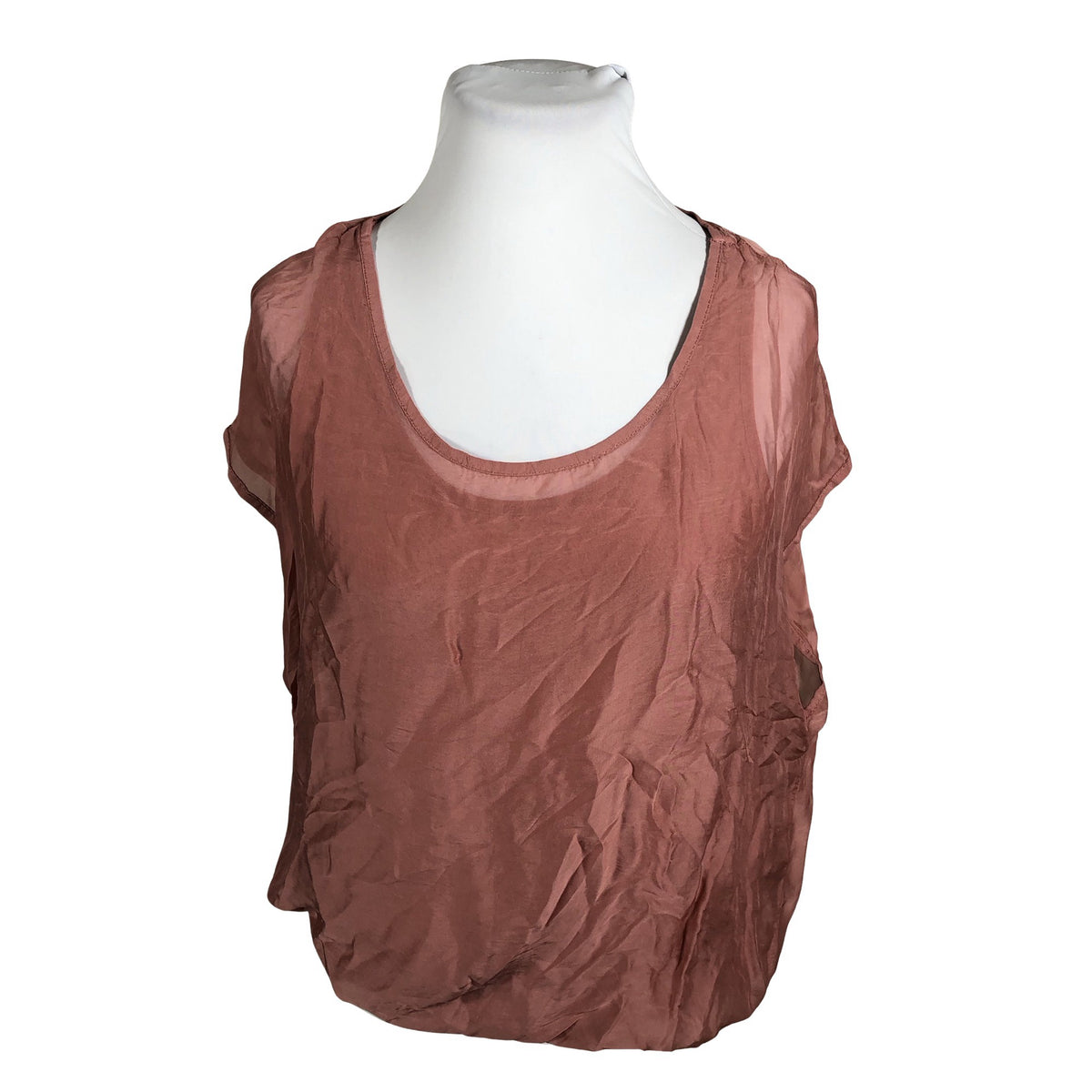 Unisex Bohemiana - Lühikeste käistega pluus, suurus 42 - Heleroosa (1)