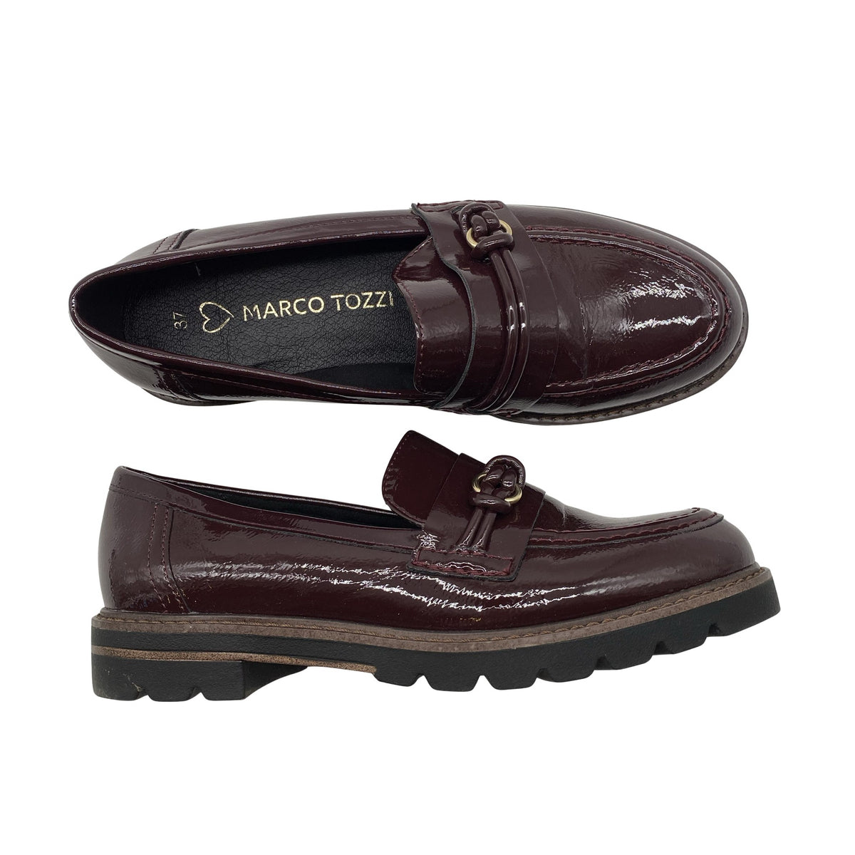 Unisex Marco Tozzi - Mokassiinid, suurus 37 - Veinipunane (1)