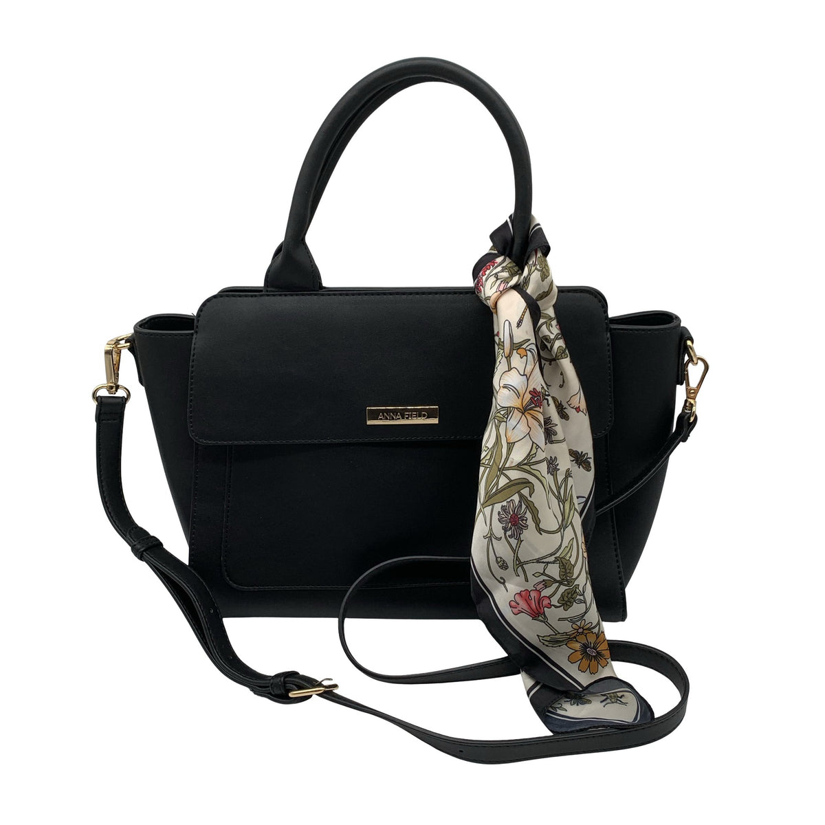 Unisex Anna Field - Käekott, suurus Midi - Must (1)