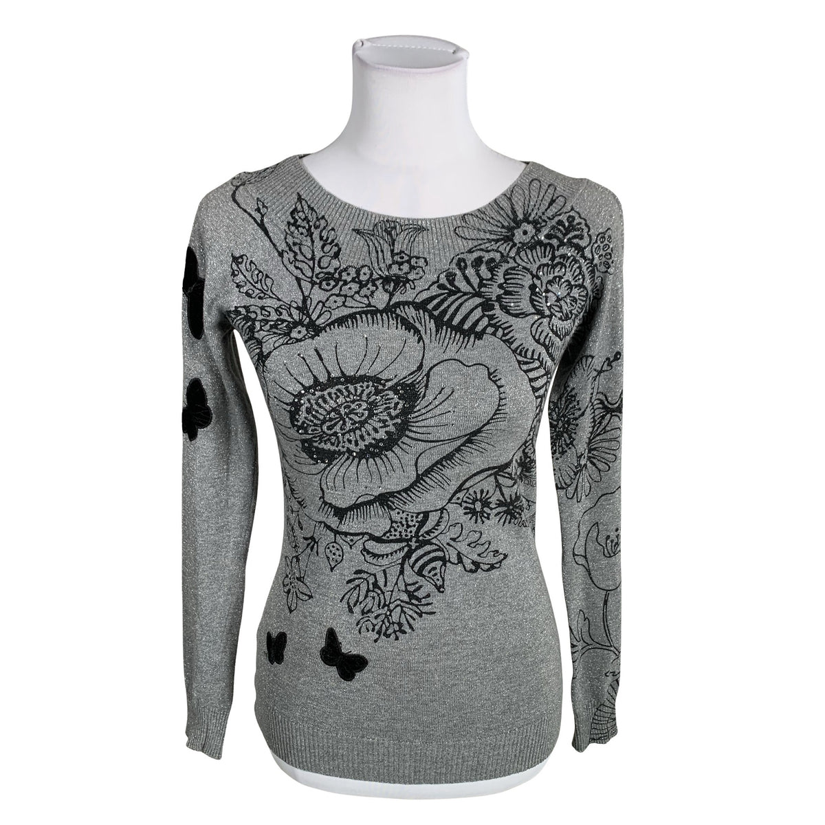 Unisex Desigual - Kampsun, suurus 34 - Hall (1)