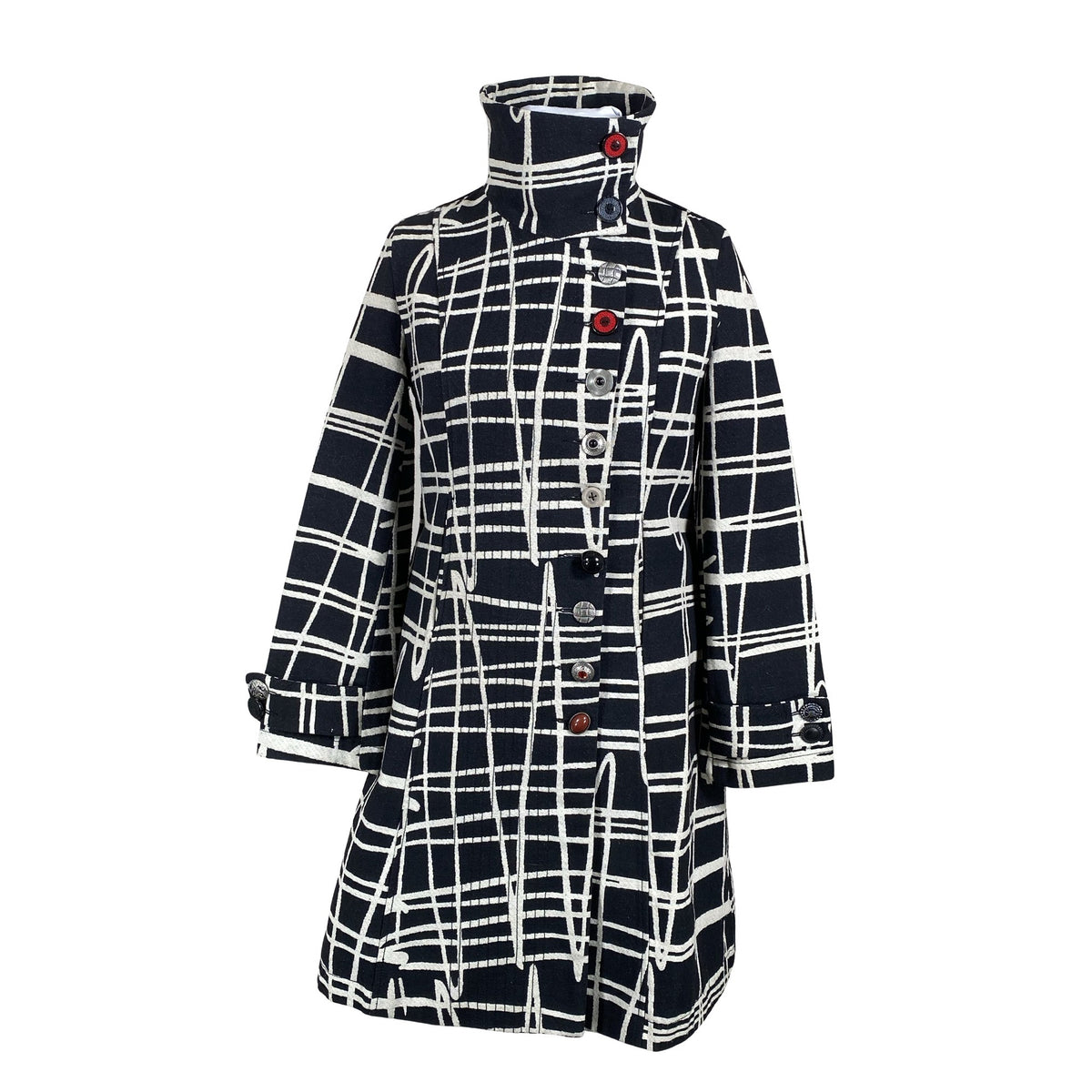 Unisex Desigual - Villane mantel, suurus 44 - Must (1)