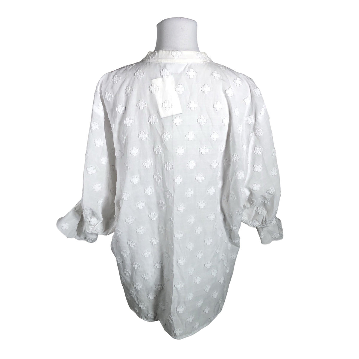 Unisex Andiata - Lühikeste käistega pluus, suurus 40 - Valge (2)