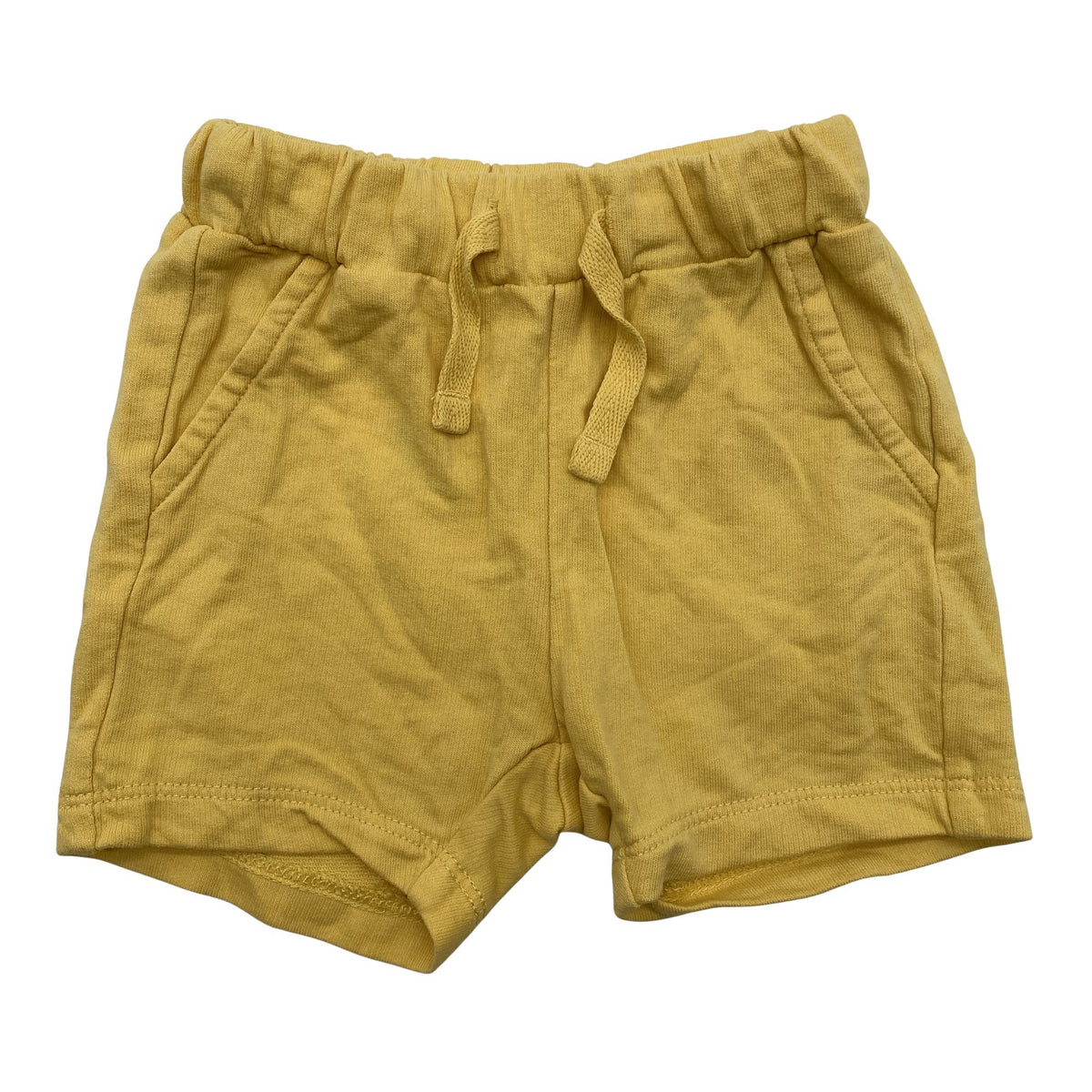 Unisex Lindex - Trikotaažist lühikesed püksid, suurus 56 - 62 - Kollane (1)