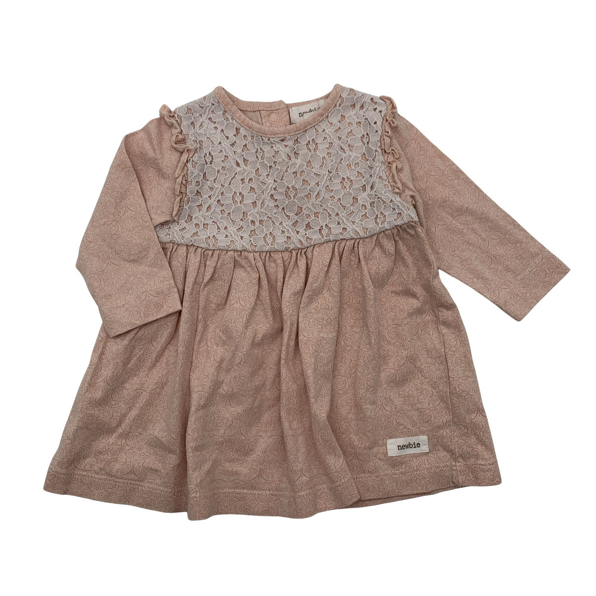 Unisex Newbie - Trikotaažist kleit, suurus 56 - 62 - Heleroosa (1)