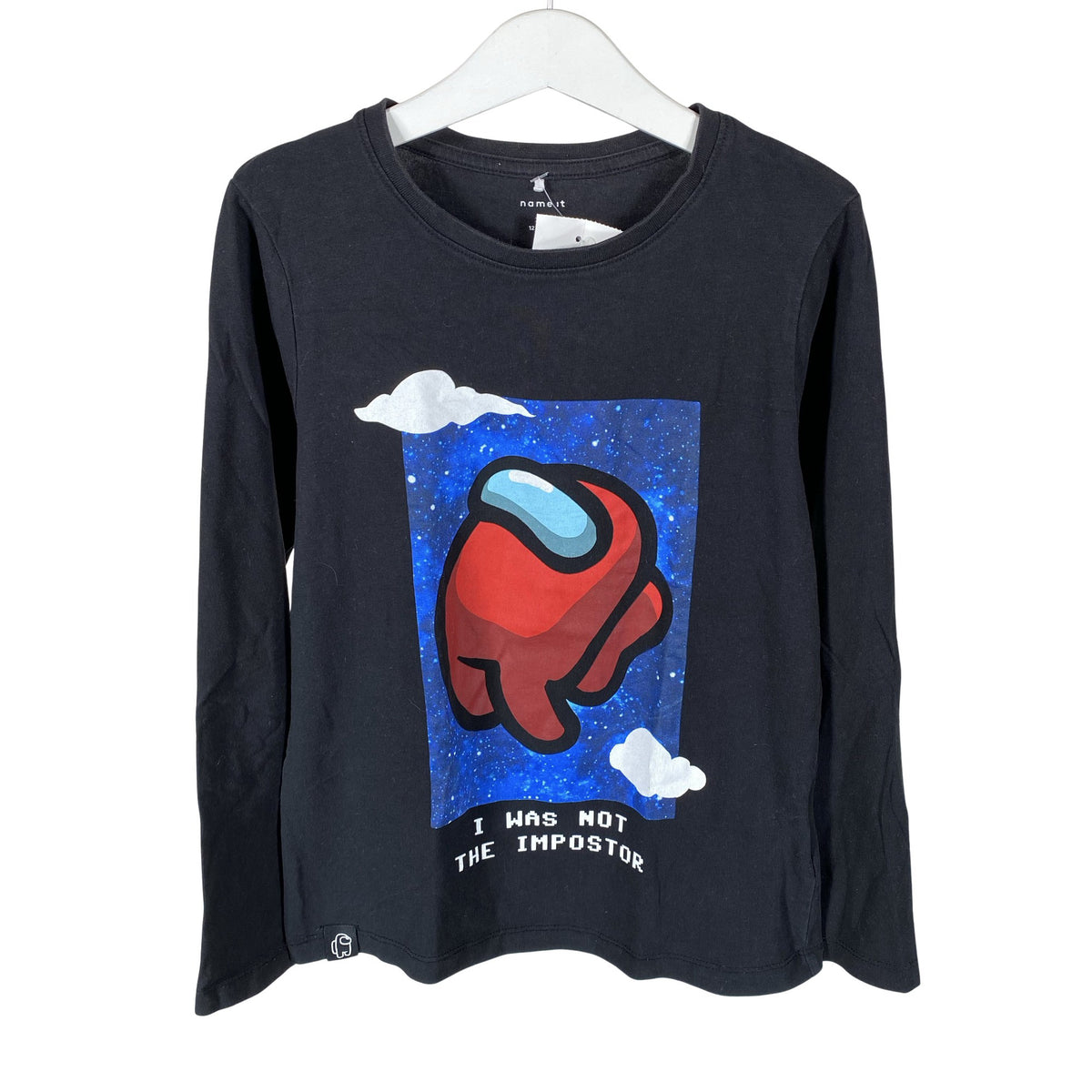 Unisex Name It - Trikotaažist pluus, suurus 122 - 128 - Must (1)