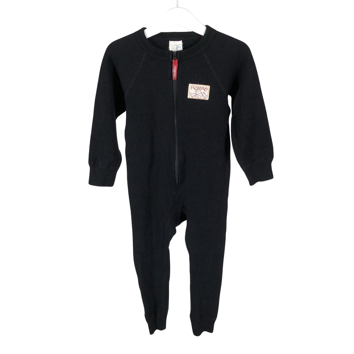 Unisex Ruskovilla - Villane kombinesoon, suurus 98 - 104 - Must (1)