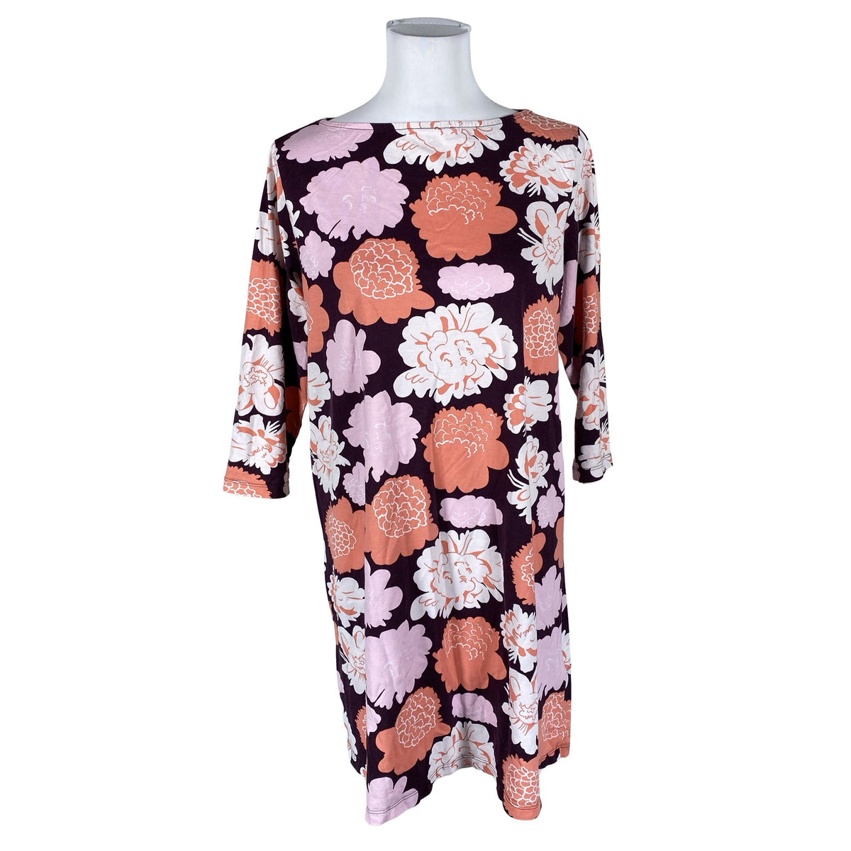 Unisex Marimekko - Trikotaažist kleit, suurus 38 - Veinipunane (1)