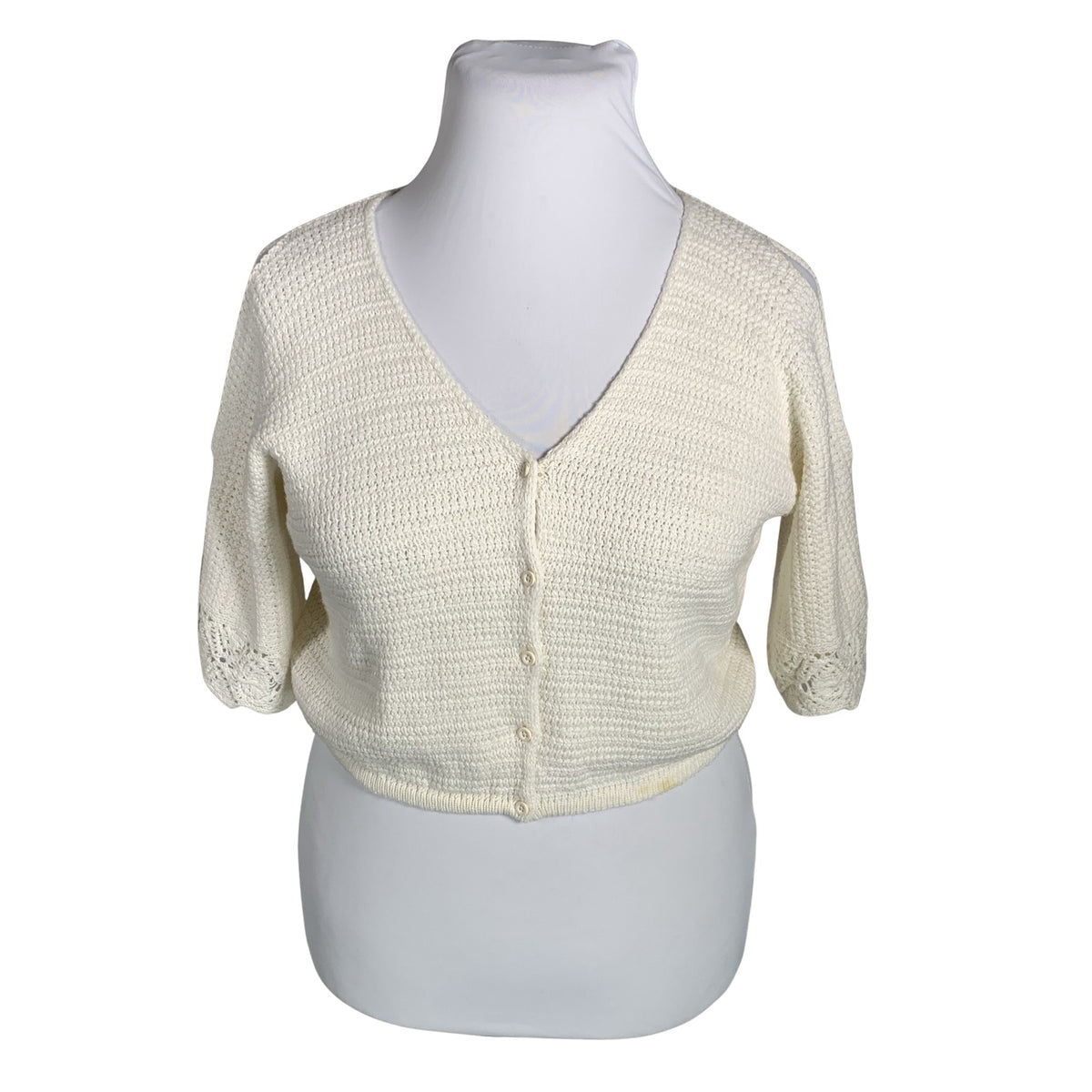 Unisex Benetton - Kardigan, suurus 44 - Valge (1)