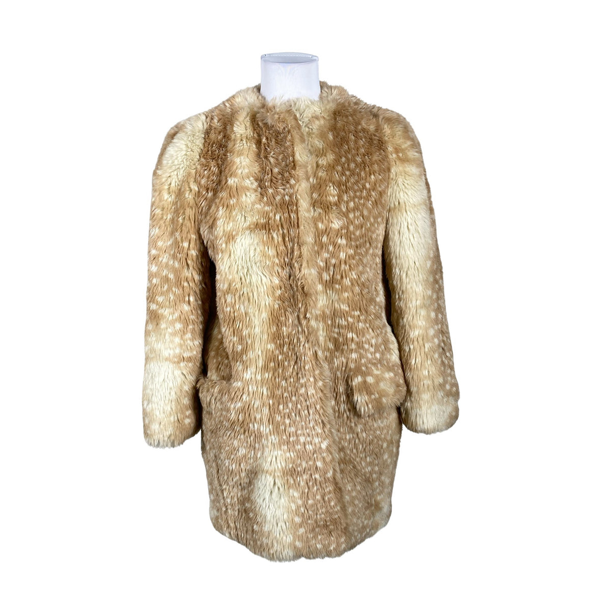 Unisex Miu Miu - Kunstkarusnahast mantel, suurus 38 - Pruun (1)