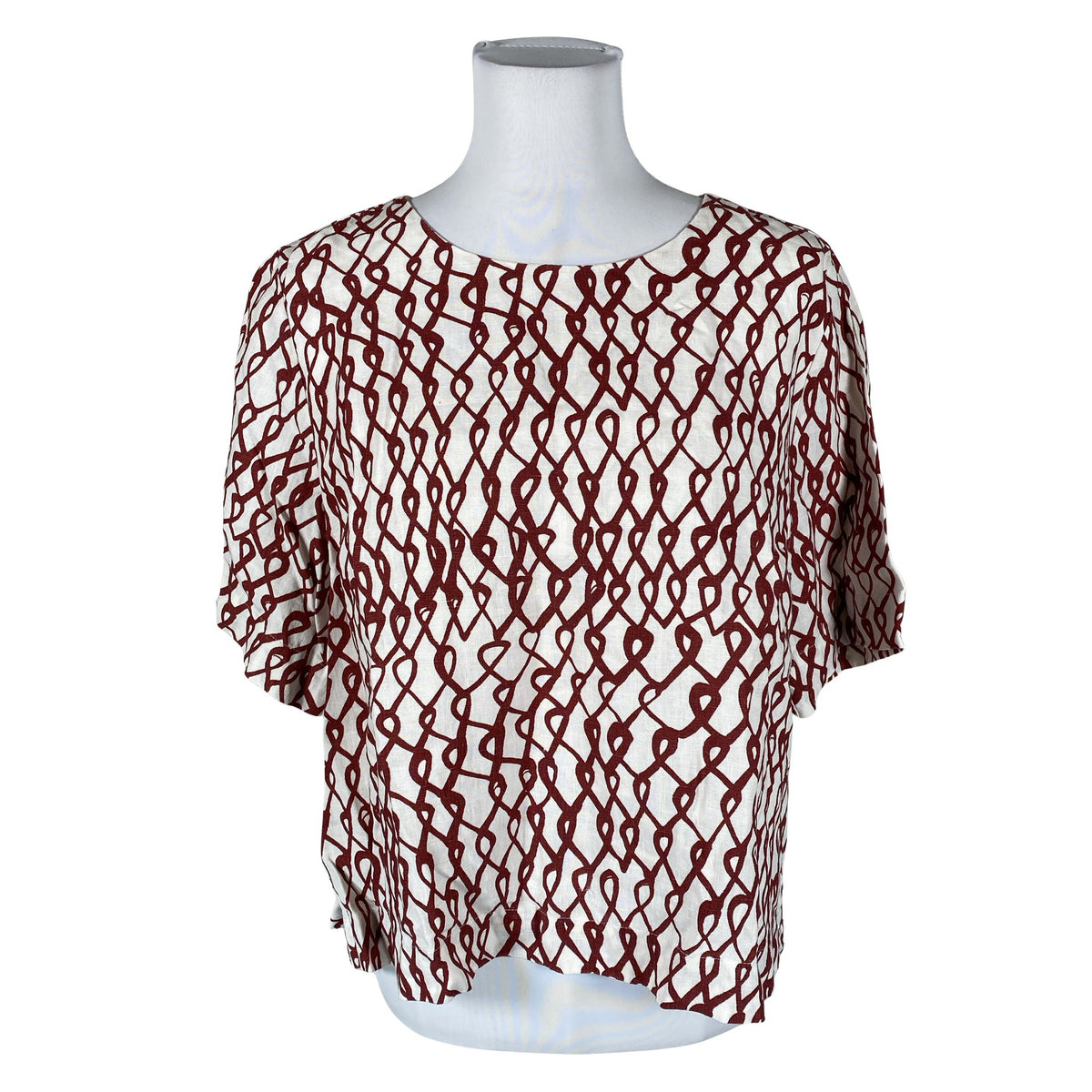 Unisex Nanso - Lühikeste käistega pluus, suurus 40 - Looduslik valge (1)