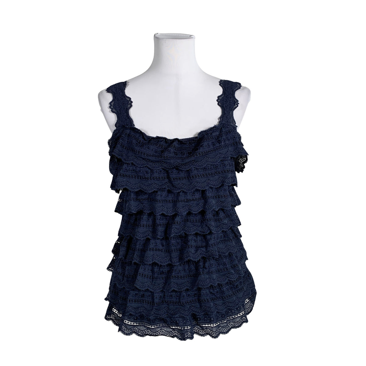 Unisex Rosemunde - Trikotaažist topp, suurus 38 - Sinine (1)