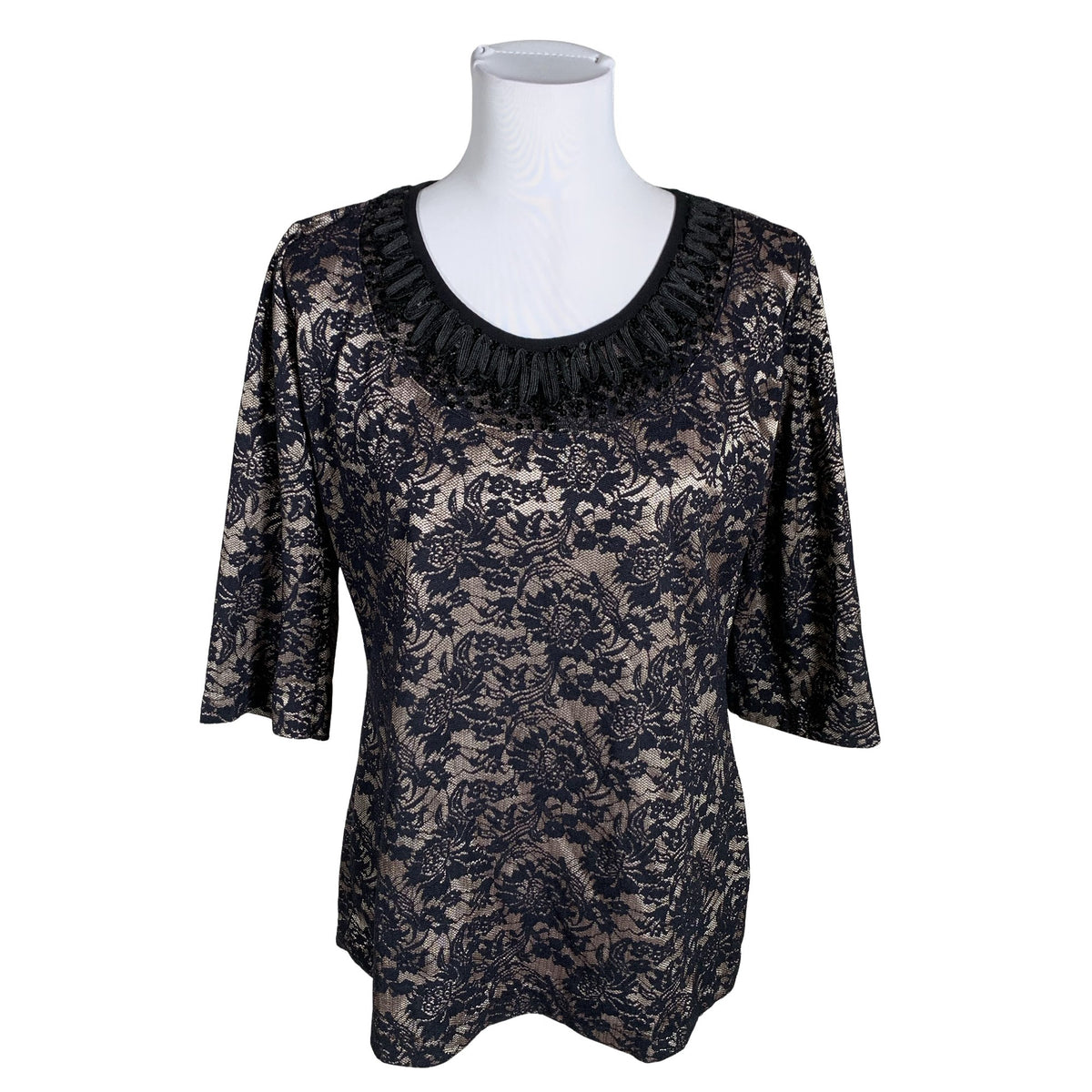Unisex Voglia - Lühikeste käistega pluus, suurus 40 - Pruun (1)