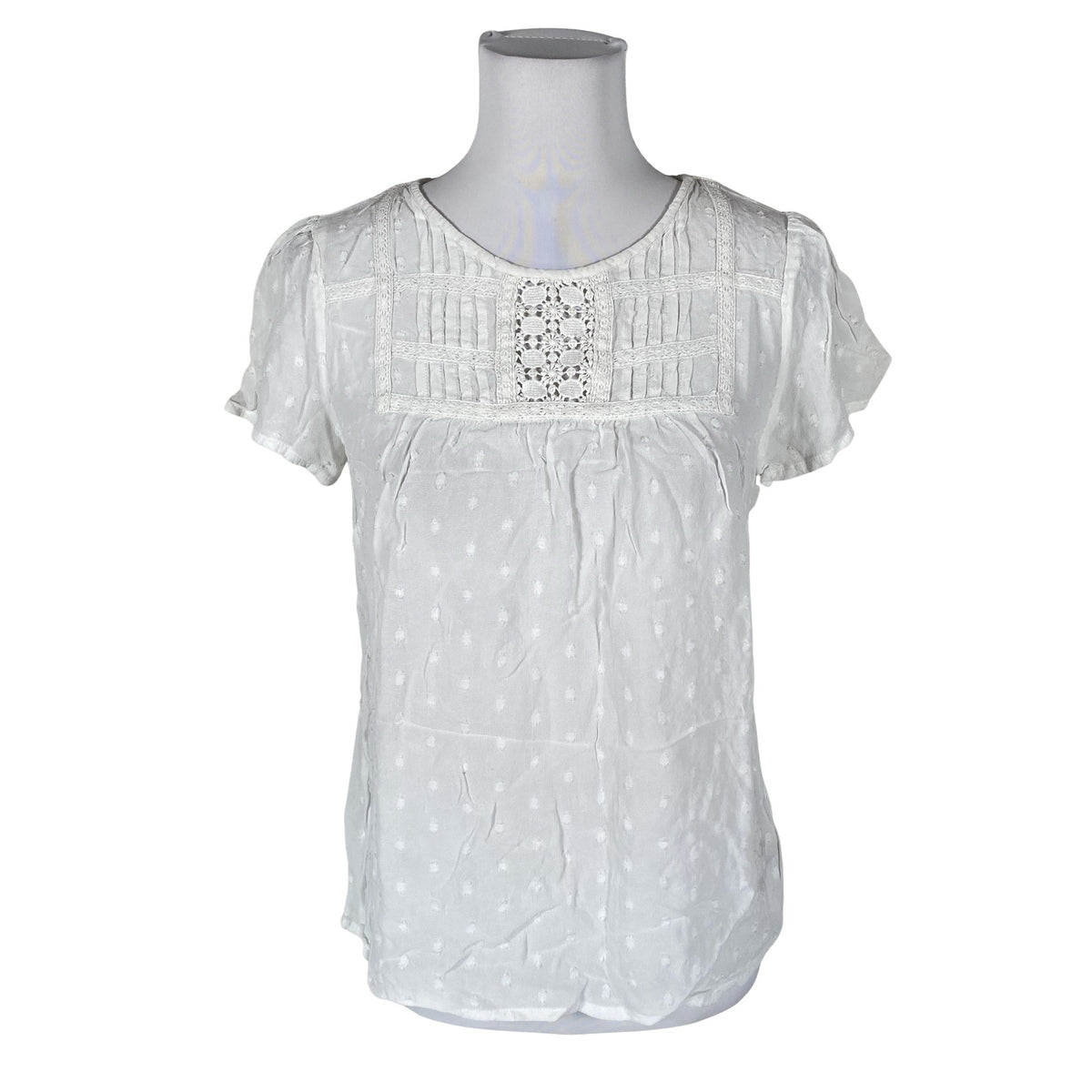 Unisex Monsoon - Lühikeste käistega pluus, suurus 40 - Valge (1)